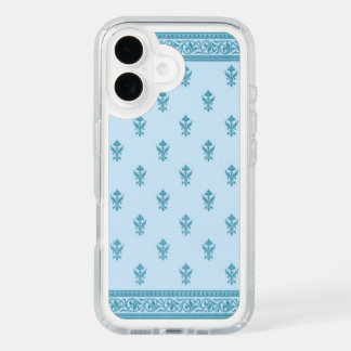 Blue Floral Pattern iPhone 16 Case