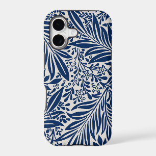 blue floral pattern with diverse leaves & blossoms iPhone 17 case