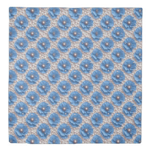 🌸 Blue Floral Pearl Elegant Luxury Bedroom Calm  Duvet Cover
