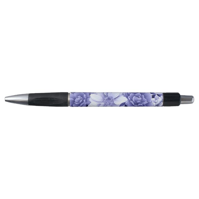 Blue Floral Pen (Front)