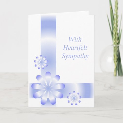 Blue Floral Personalised Sympathy Card