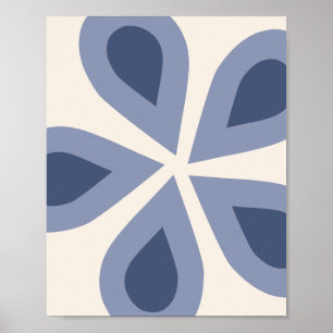 Blue Floral Poster