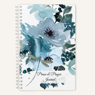 Blue floral Praise & prayer journal