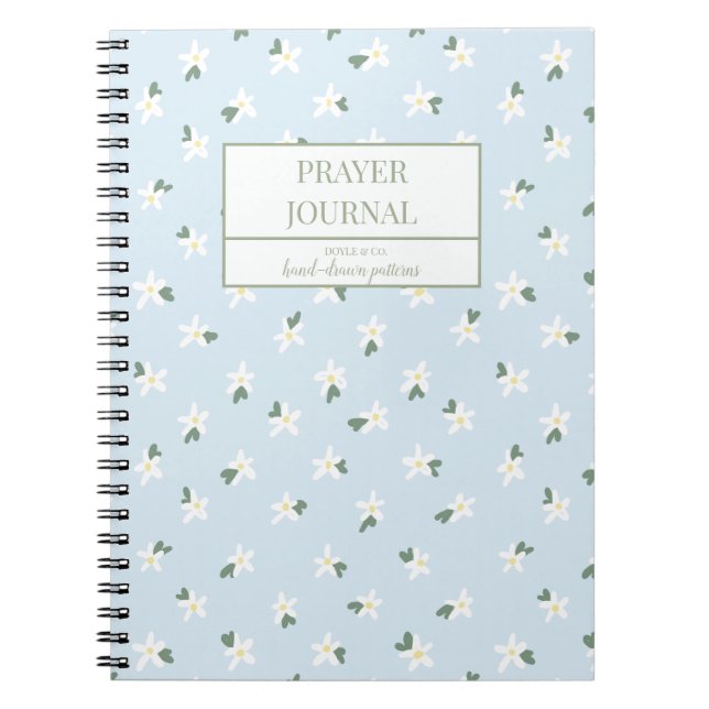 Blue floral Prayer Journal (Front)