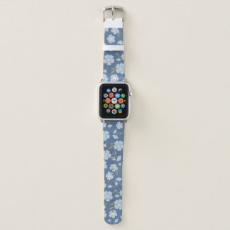 Blue Floral Pretty Flowers Cottagecore Apple Watch Band