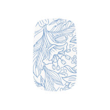 blue floral print