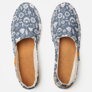 Blue Floral Print UBUNTU Espadrilles