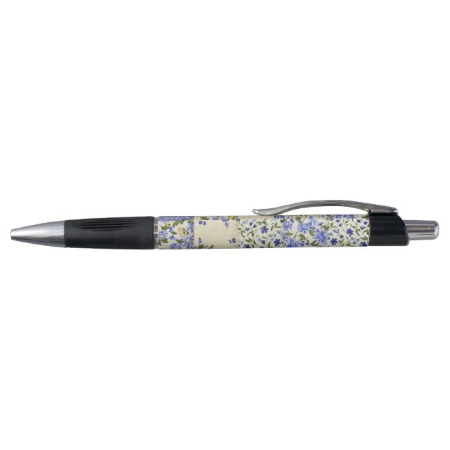 Blue Floral Quilt  Pen (Top)