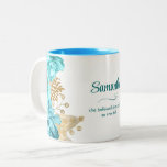 Blue Floral She Believed She Could So She Did Two-tone Coffee Mug at Zazzle