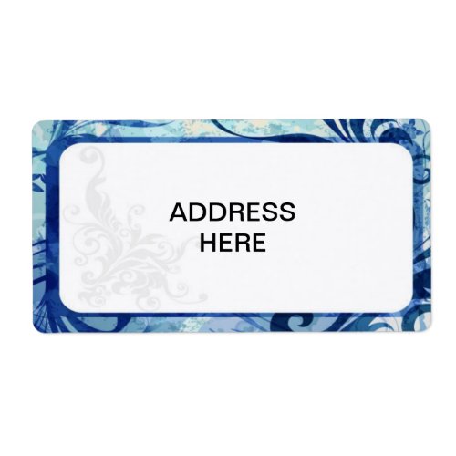  BLUE FLORAL  SHIPPING LABELS