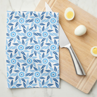 Blue Floral Spiral Kitchen Towel