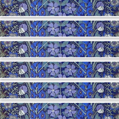 Blue floral sticker