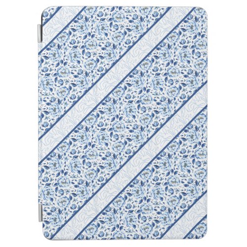 Blue Floral Strip iPad Air Cover