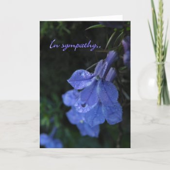 Blue Floral Sympathy Card by debinSC at Zazzle