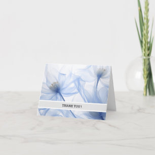 Blue Floral Thank You Card Customizable