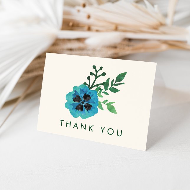 Blue Floral Thank You Cards (Creator Uploaded)