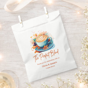 Blue Floral The Perfect Blend Couples Shower Favor Bag