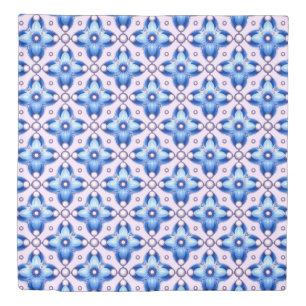 🌸 Blue Floral Tile Elegant Pearl Luxury Bedroom  Duvet Cover