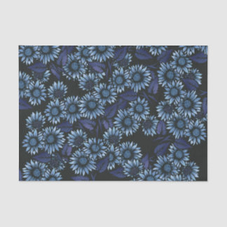 Blue Floral Tissue Paper