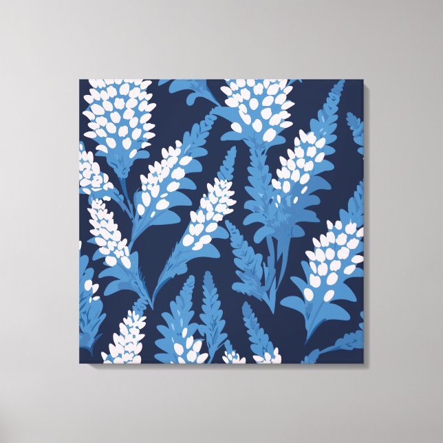 Blue floral wall art (Front)