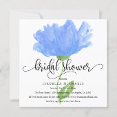 Blue Floral Watercolor | Bridal Shower Invite (Front)