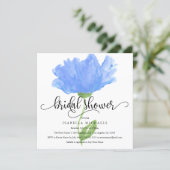 Blue Floral Watercolor | Bridal Shower Invite (Standing Front)