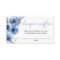 Blue floral watercolors boy diaper raffle cards