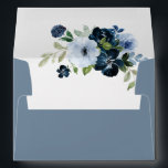blue floral wedding envelope<br><div class="desc">The blue flowers,  return address,  names and color on this envelope can be personalized.</div>
