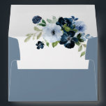 blue floral wedding envelope<br><div class="desc">The blue flowers,  return address,  names and color on this envelope can be personalized.</div>