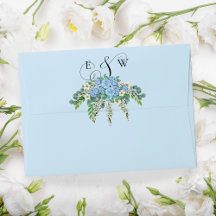 Blue floral wedding