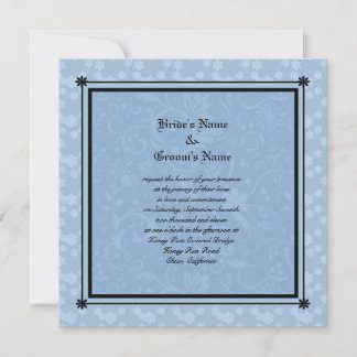 Blue Floral Wedding Invitations by Molly Harrison