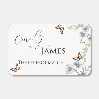 Blue Floral Wedding Matches