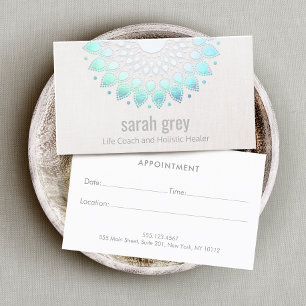 Blue Floral Wellness Health Spa Appointment Card