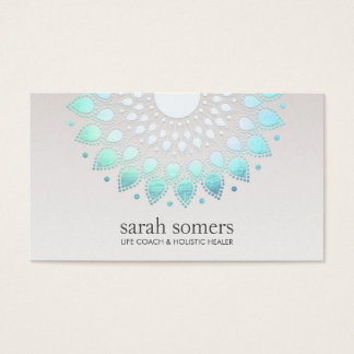 Blue Floral Wellness & Holistic Health Appointment Business Card