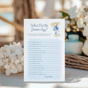Blue Floral What did the Groom Bridal Game