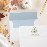 Blue Floral White Pumpkin Fall Baby Shower Envelope<br><div class="desc">Lovely blue floral watercolor,  pumpkin fall-themed baby shower invitation envelope. Easy to personalize with your details. Please get in touch with me via chat if you have questions about the artwork or need customization. PLEASE NOTE: For assistance on orders,  shipping,  product information,  etc.,  contact Zazzle Customer Care directly https://help.zazzle.com/hc/en-us/articles/221463567-How-Do-I-Contact-Zazzle-Customer-Support-.</div>