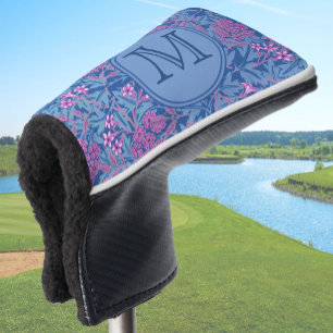 Blue Floral William Morris Custom Initial Ladies Golf Head Cover