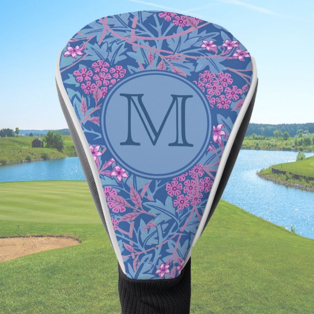 Blue Floral William Morris Custom Initial Ladies Golf Head Cover (Creator Uploaded)