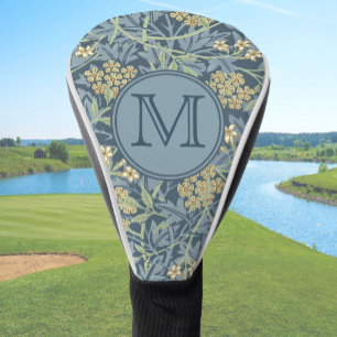 Blue Floral William Morris Custom Initial Ladies Golf Head Cover