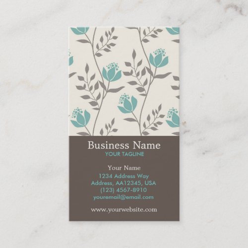 Blue Florals Appointment Business Card
