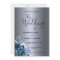 Blue florals dark silver metallic wedding
