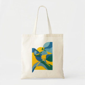 Blue Flow Abstract Tote – Minimal Artistic Bag
