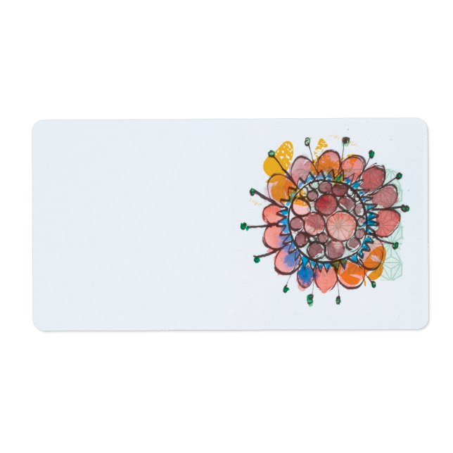 Blue Flower 2 Label (Front)