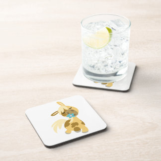 Blue Flower and Cute Cartoon Pony Coasters Set