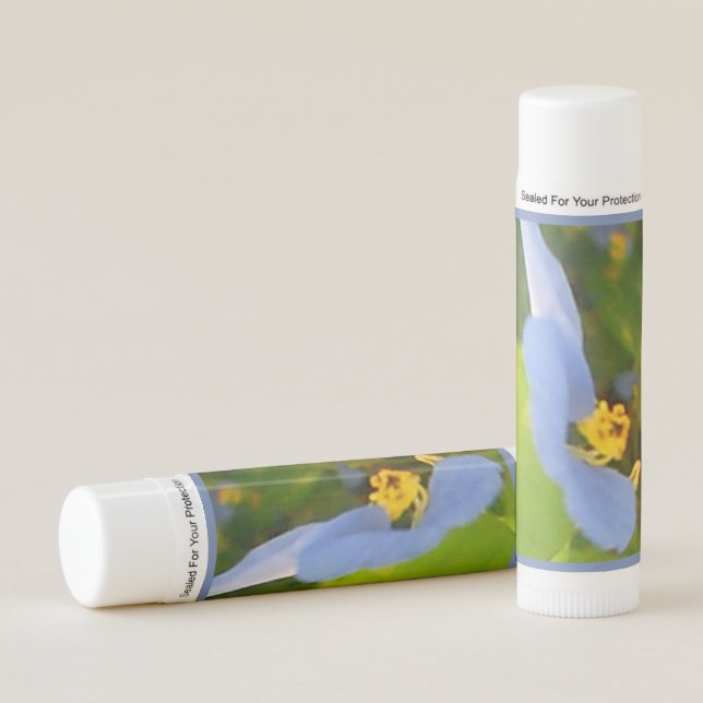Blue Flower Bloom Lip Balm (Front)