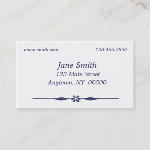 Blue Flower Business Card
