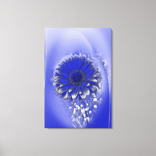 Blue flower canvas print