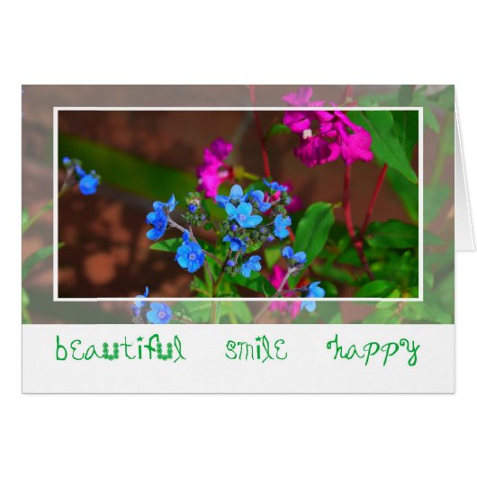 Blue flower-Card Cards (Front Horizontal)