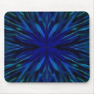 Blue Flower Center Mouse Pad
