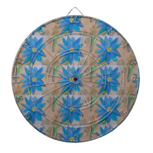 Blue Flower Dart Board